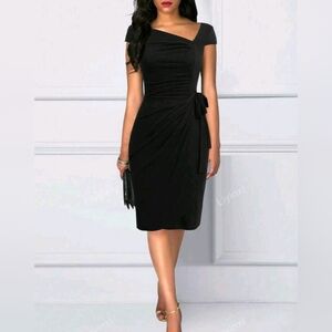 One Shoulder Black Dress